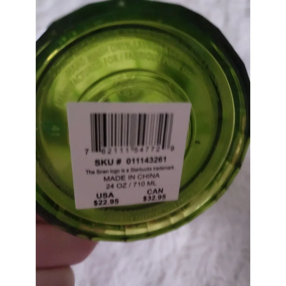 Starbucks Iridescent‎ Hologram Dome And Lime Green Dome Venti 24 Fl Oz Cold Cup